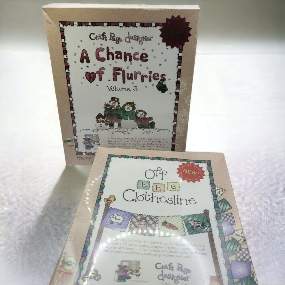 Homespun Craft Page Designer Set Software Scrapbooking Volumes 2 and 3‎ Sealed